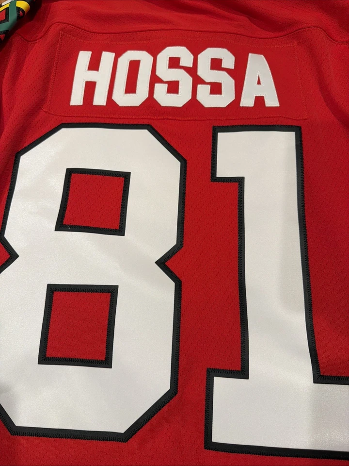 Camiseta Mitchell Ness NHL Chicago Blackhawks Power Play Play Player M Marian Hossa Nueva con Etiquetas Foto 3 de 4