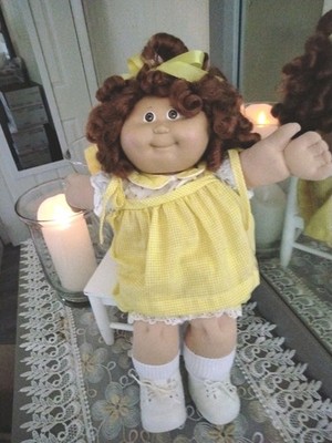 Cabbage Patch Kid Doll CPK Shirley Temple Curls Auburn Hair  1986 /B/O