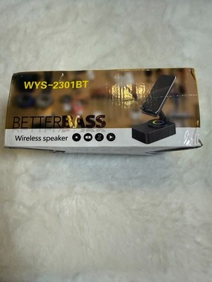 BetterBass WYS-2301BT Wireless Bluetooth Speaker with Foldable Phone Stand