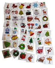 54 PCs Large Christmas Temporary Tattoo, Cute Character Tattoos