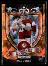 Mac Jones 2021 Panini Prizm Draft Picks Collegiate Crusdae Orange Ice RC #170