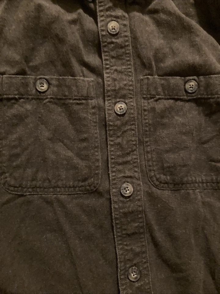 Duluth Men's Small Slim Fit Brown Flannel Long Sleeve Button Down Shirt - Image 3 of 4