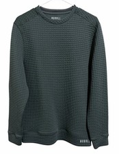 Nobull Quilted Pullover Grid Waffle Textured Green Men s Size Medium