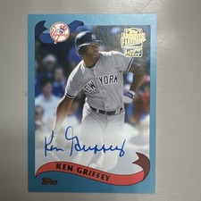 2021 Topps Archives - Fan Favorite Auto2002 Topps Ken Griffey Sr. Blue 16 /25 