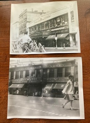 1940-50 Worcester, Mass.  Worcester & Front St. Vintage Grocery Markets