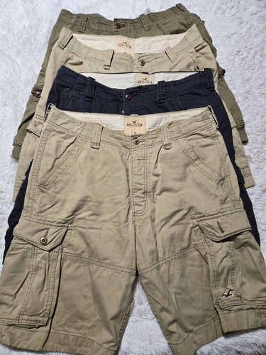 Paket 4 Hollister Cargo Shorts Herren 36 Baggy Skater Grunge Button Fly Mängel*