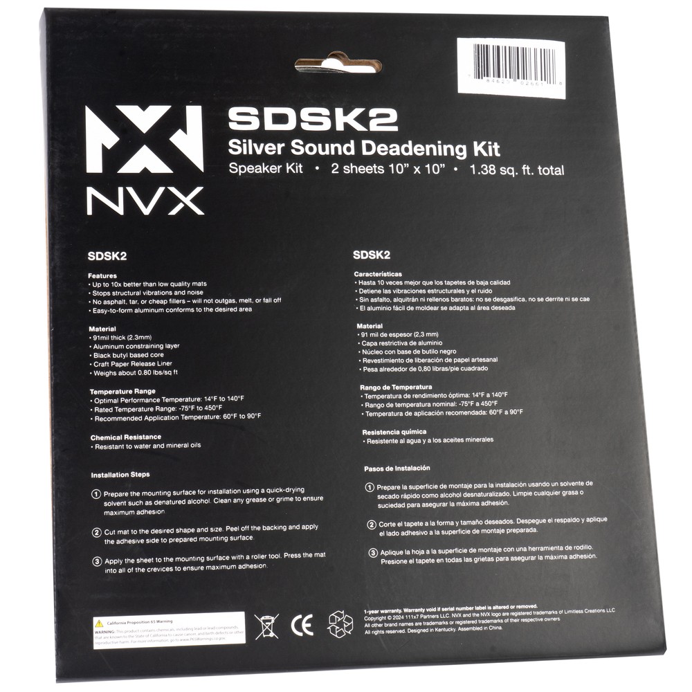 NVX XBAF65 Silicone Speaker Baffles & Sound Damping Kit