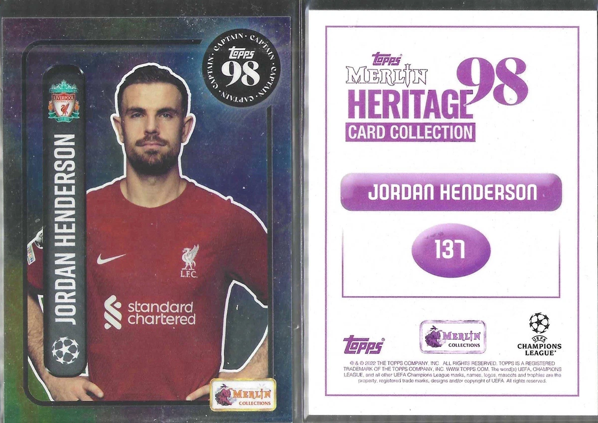 2022-23 Topps Merlin's Heritage 98 UCL Soccer Trading Cards for