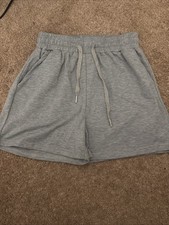 Women  s small comfy gray shorts with pockets elastic waist