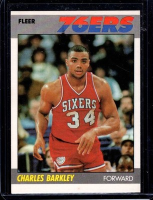 1987 Fleer #9 Charles Barkley 2nd Year NM-MT ( OC ) , Free Shipping