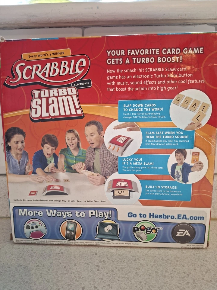 SCRABBLE Electronic Turbo Slam Game Family Card & Word Game Sound Effects - Image 2 of 4