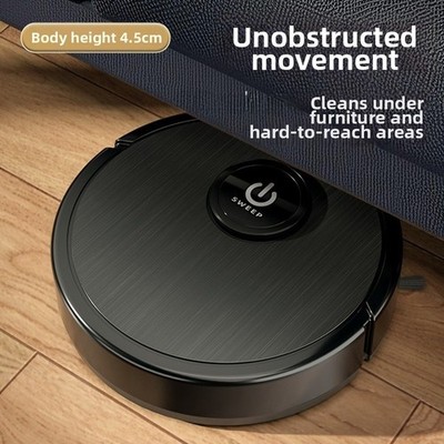 Robot Vacuum Cleaner 20x20x4.5cm 3 in 1 Function Sweep Mop Suction Low Noise
