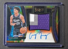 2023-24 Select Colby Jones #JS-CBY Jumbo Rookie Signature Swatches Tie-Dye /25