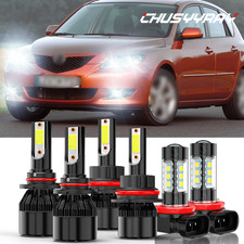 For Mazda 3 2004-06 Led Headlight High Low Beam Fog Light Bulb Combo