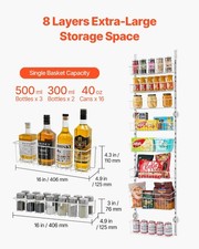 Over The Door Pantry Organizer 8 Tier Hanging Storage Rack Kitchen
