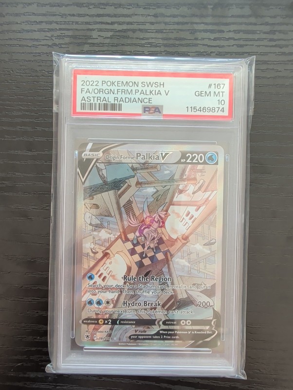 Pokemon Origin Forme Palkia V Astral Radiance Full Alt Art 167/189 PSA 10
