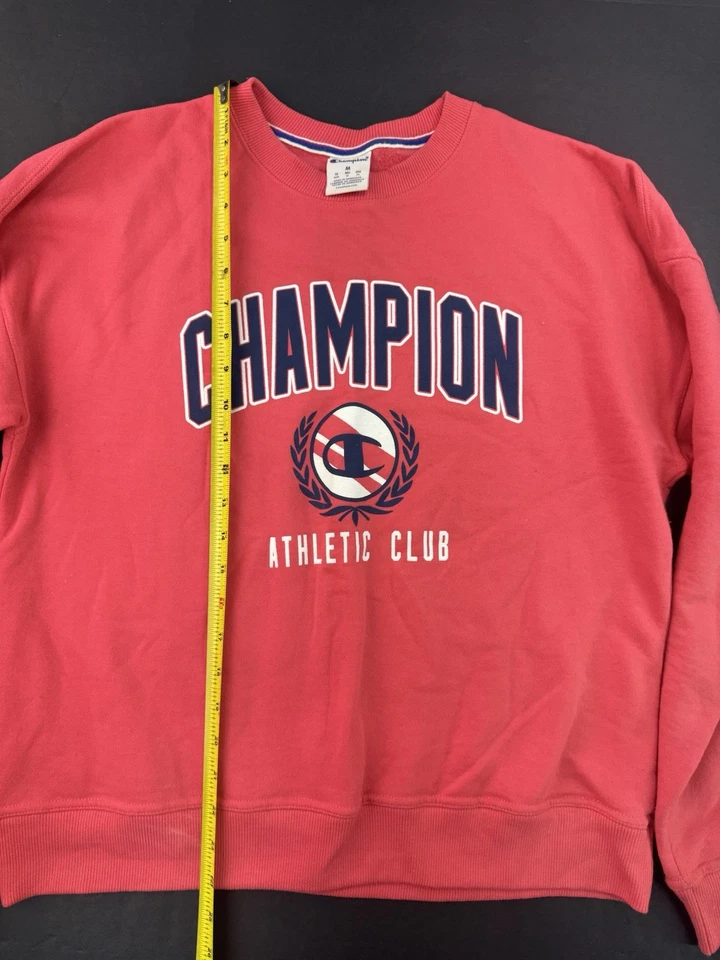 Champion Mujer Cuello Redondo Sudadera Rosa Mediana Atletismo Club Atlético Foto 2 de 4