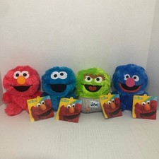 Lot of 4 Sesame Street Plush Set Stuffed Animal New Elmo Cookie Monster Grover