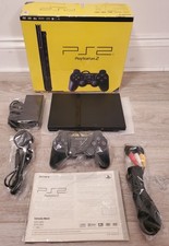 BOXED Sony Playstation 2 SLIM Black PAL PS2 - SCPH-70003-ONE OWNER- EXCELLENT