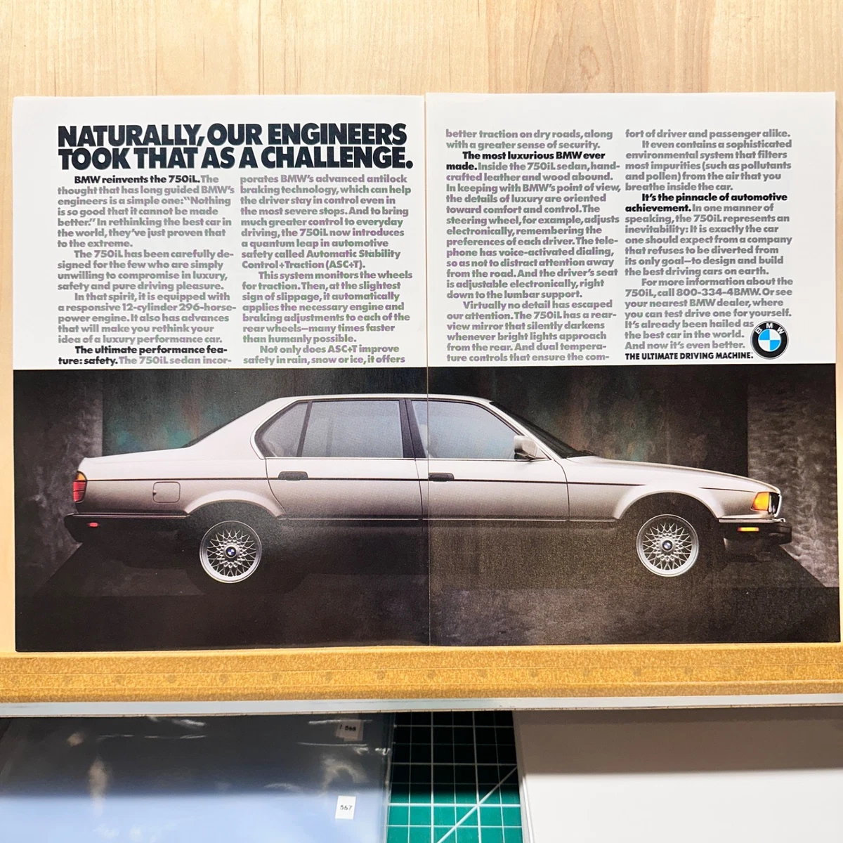 Publicité Originale BMW – Année 1983 – Page De Magazine Vintage – État D'époque