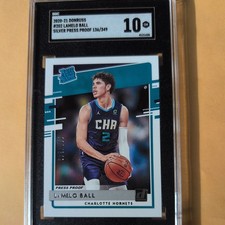 2020-21 Panini Donruss LaMelo Ball #202 Press Proof Silver 136 /349 PSA 10
