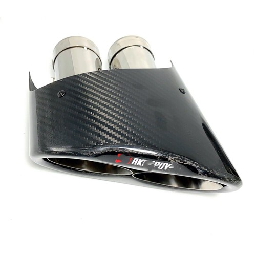 1Pair Akrapov-- Carbon Fiber Exhaust Tip For Audi A3 A4 A5 A6 To RS3 RS4 RS5 RS6 - Picture 2 of 10