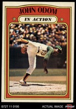 1972 Topps #558 Blue Moon Odom In Action Athletics 6 - EX/MT