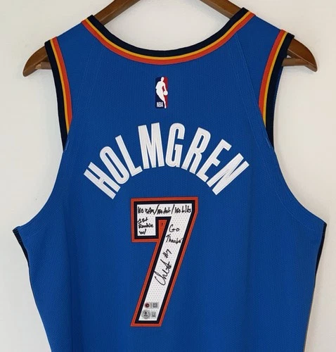 Chet Holmgren Signed Thunder Nike ADV NBA Authentic Jersey BAS (USASM LE #13/25)