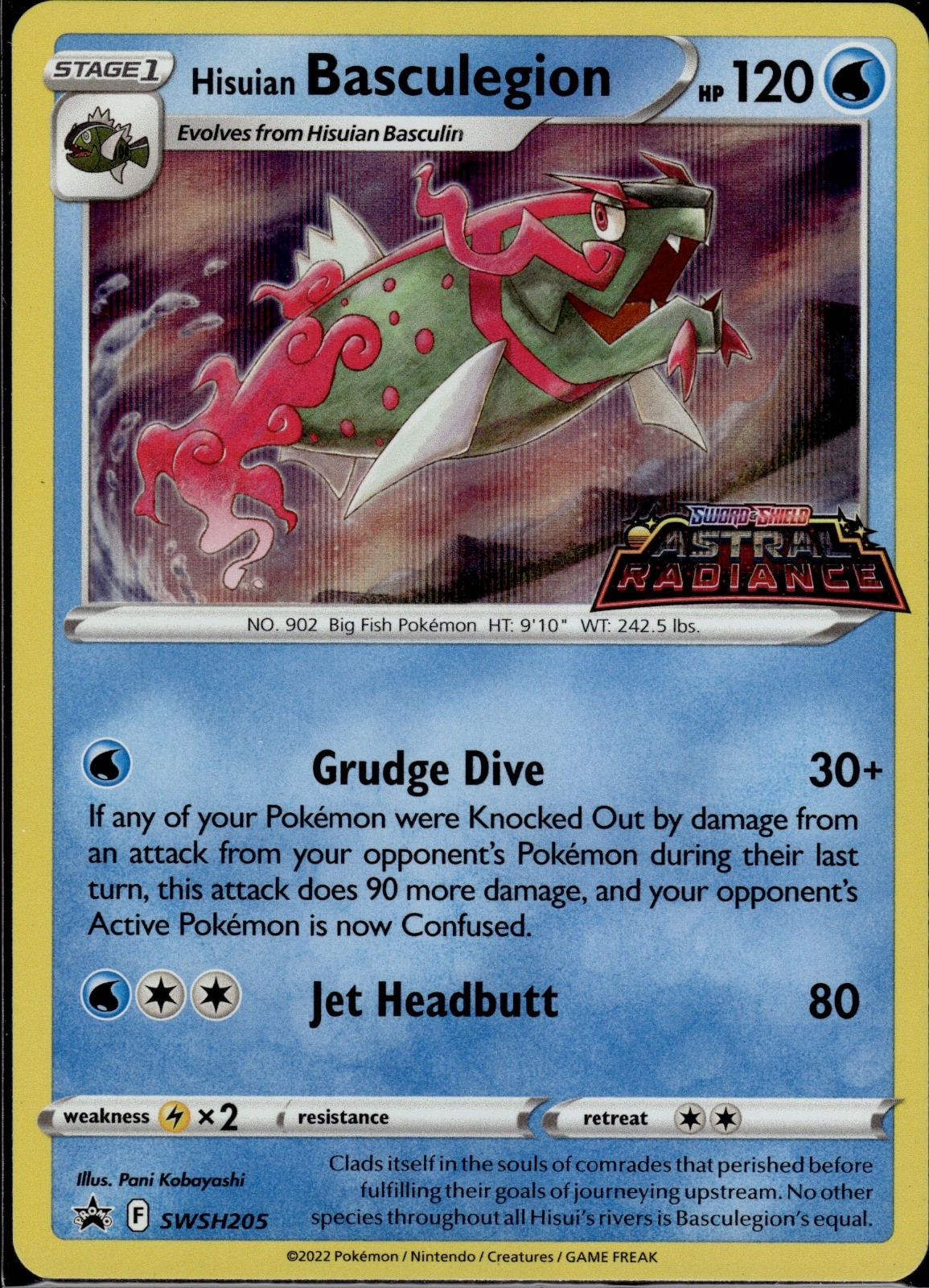 Pokemon TCG Card Hisuian Basculegion SWSH: Sword & Shield Promo Cards SWSH205