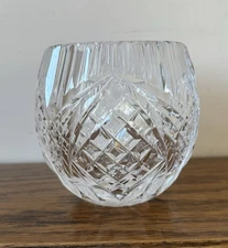 Rare Bono by Tipperary 3" Clear Cut Lead Irish Crystal Votive Candle Holder