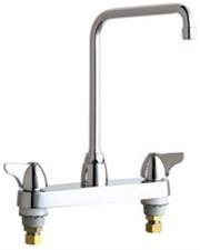 Chicago Faucets 1100-HA8XKABCP Deck-Mounted Manual Sink Faucet 8