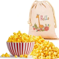 KR. LIF Microwave Popcorn Popper Bag Natural Cotton Microwave Popcorn Contain...