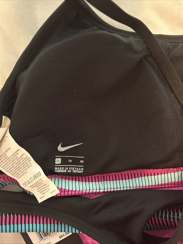 Nike Women’s Stripe Layered Tankini Top Size XL Pink Striped NEW WITH TAGS - Picture 9 of 11