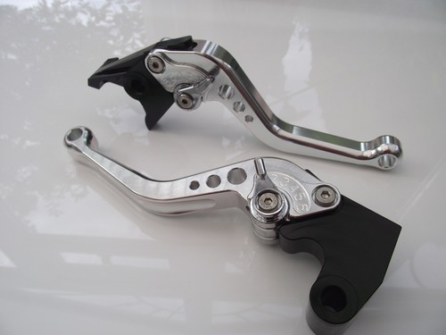 Triumph SPEED FOUR (2003-04), CNC levers short silver/chrome adjusters, F14/T955 - 第 1/1 張圖片