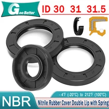 Metric Oil Shaft Seal 27mm - 29mm Dust Grease Seal TC Double Lip w/ Spring