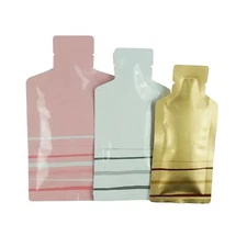QQ Studio 2 x 4.3 in Sample Bags Bottle Shaped Foil Bags for Cosmetics & Lotions