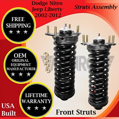 Monroe OEM Front Struts For 2002-2012 Dodge Nitro/Jeep Liberty Lifetime Warranty