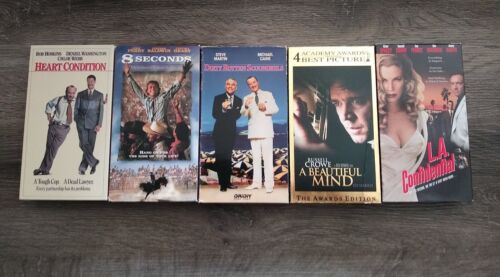 Lot 5 HEART CONDITION VHS 8 seconds A Beautiful Mind L.A. Confidential ep mode