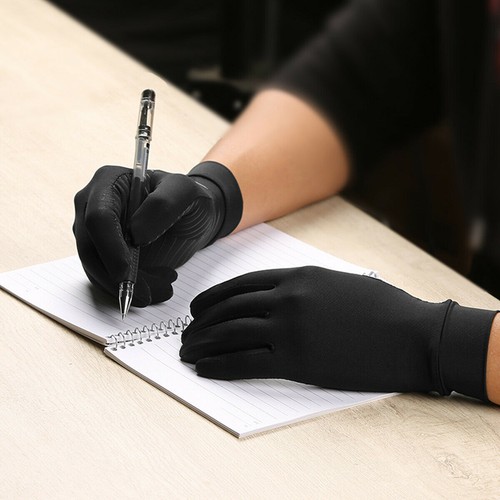 Vollfinger Kupfer Arthritis Kompression Handschuhe Hand Unterstützung Gelenk Schmerzlinderung - Bild 11 von 12