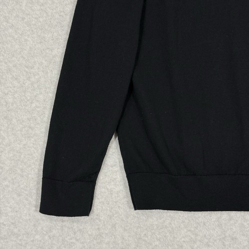 Bonobos Sweater Mens Medium 1/4 Zip Pullover Cotton Cashmere Blend Knit Black - Imagen 3 de 12