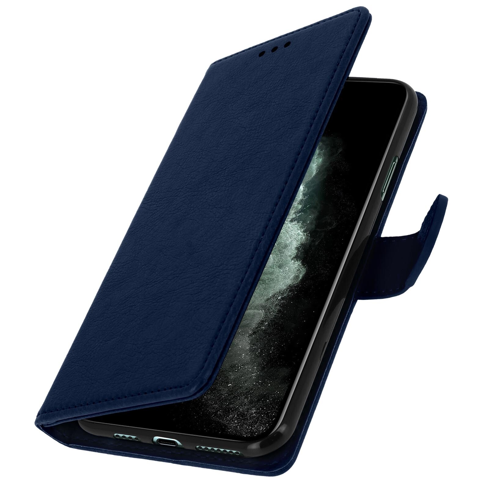 Flip wallet case, magnetic cover with stand iPhone 11 Pro Max – Dark Blue
