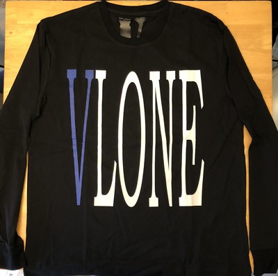Vlone Staple Blue / Black Long Sleeve T-shirt Size XL - Ships Same 