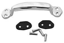 Hood Grab Handle With Gasket & Screws Universal Fit Chrome 8" Long GG#99081 Each