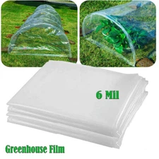 Greenhouse Clear Plastic Cover 5yr 6Mil Poly Film 20 ft. Wide x Various Lengths