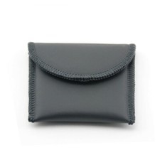 Hearing Aid Pouch Carrying Purse Soft Leather Wallet Small  Velco Fastens