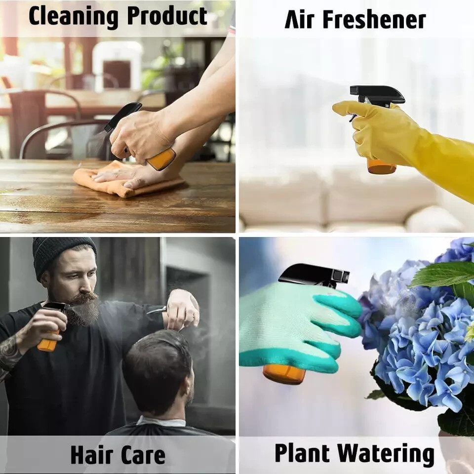 Glass Spray Bottles 4 OZ, Amber Empty Spray Bottle For Essential Oils, Small For
