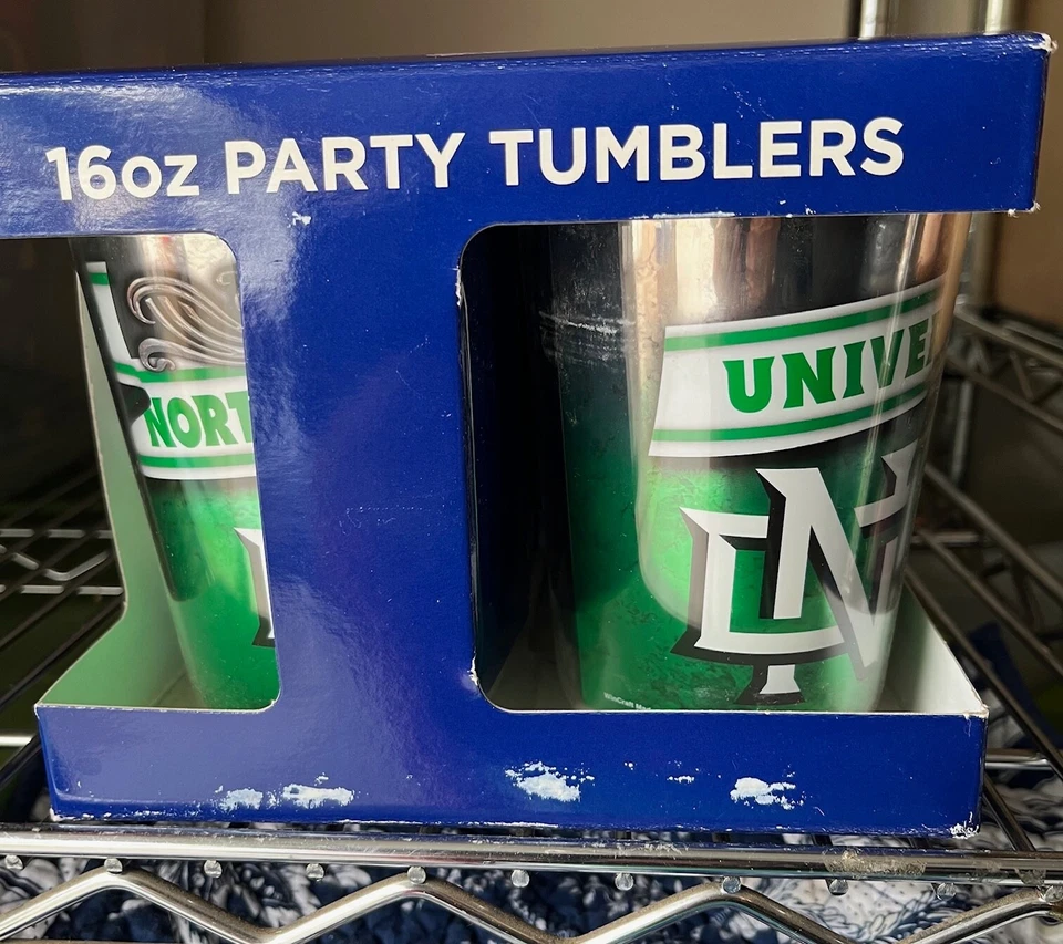 Vaso Universidad de Dakota del Norte 16 oz juego de cuatro Wincraft Sports nuevo Foto 2 de 4