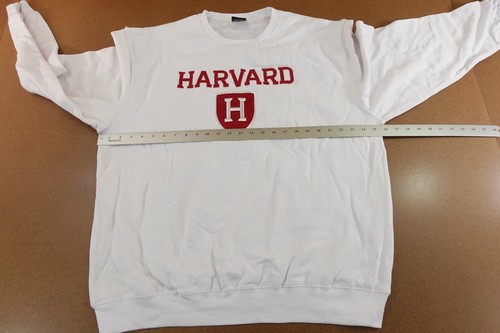 Harvard Colosseum Mens XXL White Fleece Embroidered Crew Neck Sweatshirt NWT - Picture 8 of 11