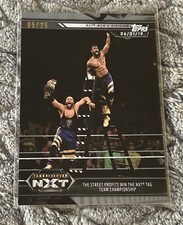 2019 Topps WWE NXT Bronze #98 The Street Profits Win the NXT Team Silver /25