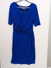 Adrianna Papell sz 12 royal blue dress short  sleeve semi formal